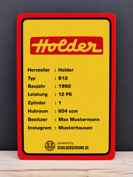 Holder Präsentationsschild für Oldtimer / Traktortreffen